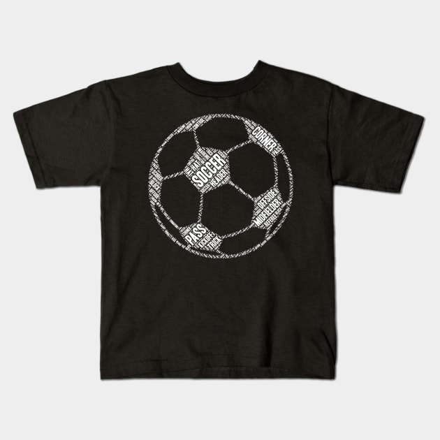 Soccer Ball Heart Boys Men Sports Gifts print Kids T-Shirt by theodoros20